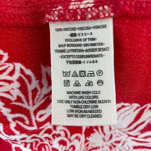 NWT Free People Red And White Floral Midi Dress Size S - Picture 8 of 9